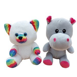 Build a Bear Plush Stuffed Animals Hippo Cat Set of 2